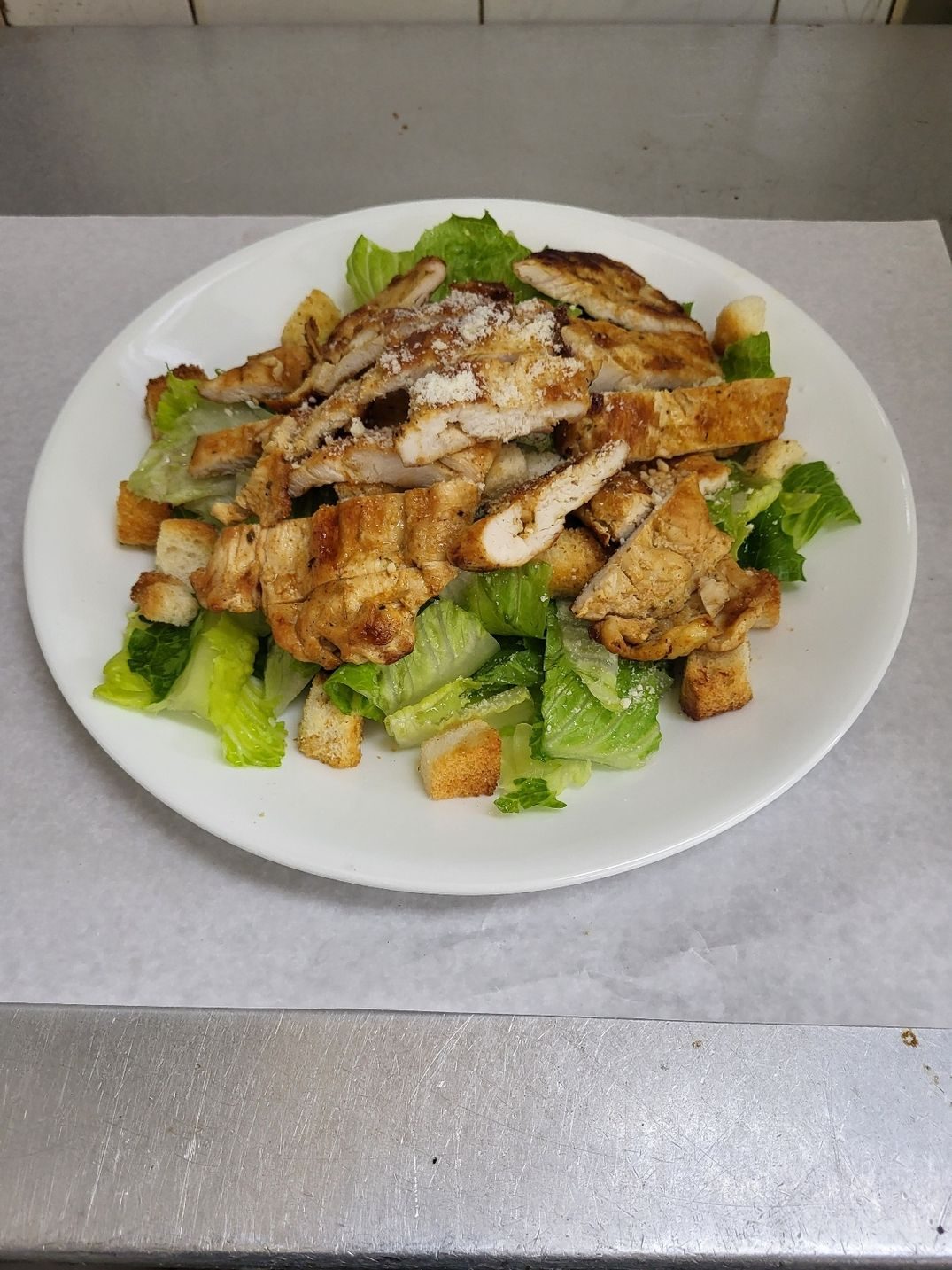 Grilled Chicken Caesar Salad.