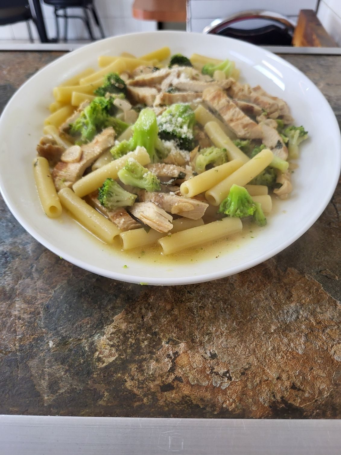 Chicken and Broccoli.